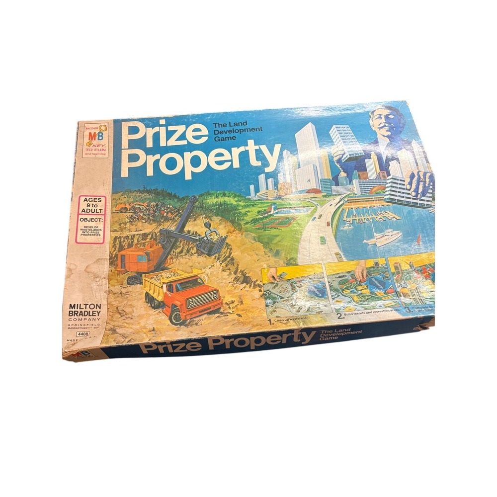 Vintage 1974 Milton Bradley Prize Property Land Development Board Game 4408